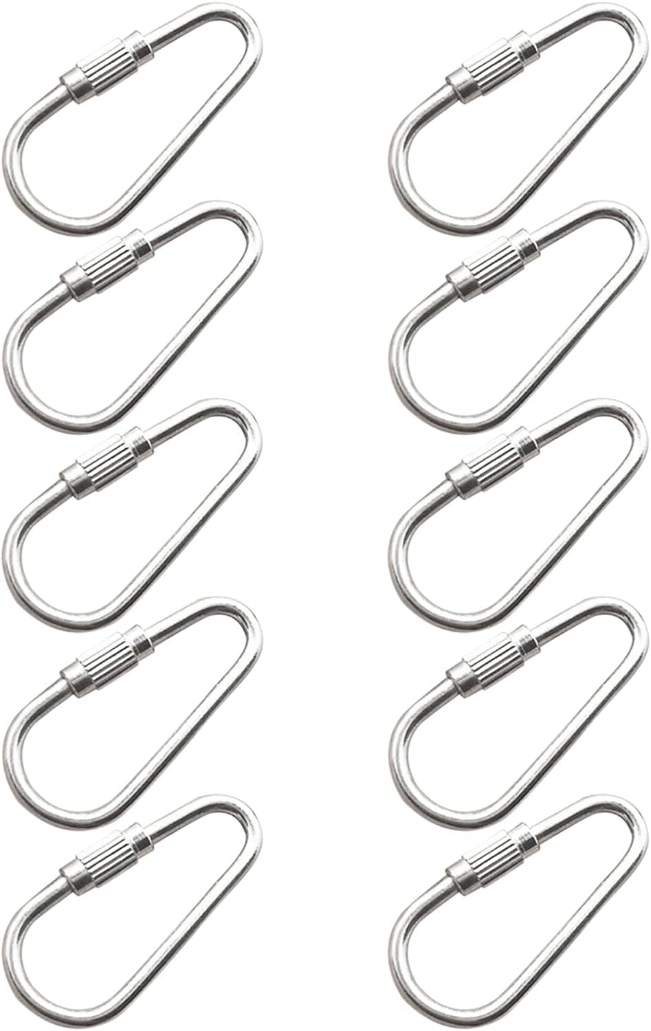 10 Pack Silver Parrot Toy Hook Stainless Steel Parts Heavy Duty Metal Hooks Suitable for Most Bird Or Small Animal Hanging Toys Parrot Bird Toy Hooks Metal Stainless Steel Parts DIY Bulk - PawsPlanet Australia