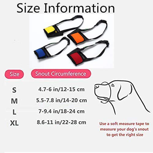 Muzzle for Medium Sized Dog, Muzzle Ddzmz Adjustable Mesh Breathable Fabric Pet Dog Mouth Cover Drinkable Prevents Biting Unwanted Chewing and Barking for Small Medium Large Dogs Orange and Blue S M L Black & Blue L - PawsPlanet Australia
