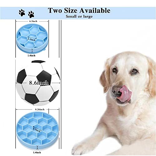 ALLYGOODS Silicone Slow Feeder Dog Bowl - Non Slip Dog Food Bowl with Anti-Tipping Bottom Suction Cup - Easy Cleaning Slow Feeder - Prevents Gulping and Vomiting Dog Feeder Small(Pack of 1) Blue - PawsPlanet Australia