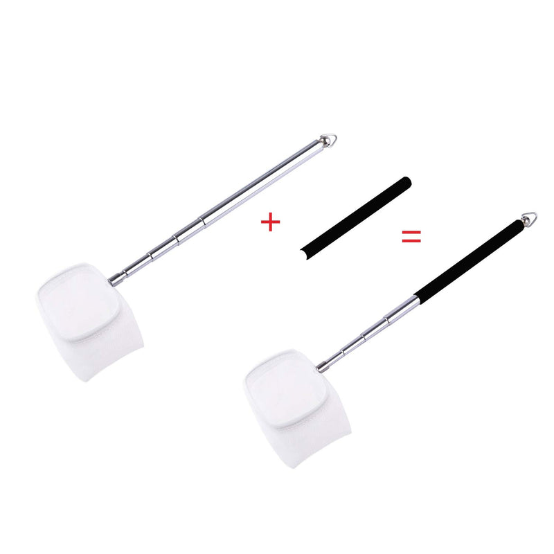 Carefree Fish Aquarium Stainless Steel Small Fishing Net, Extendable Handle Shrimp Net, Soft Light Tiny Net, Fish Tank Cleaner Long Handle(Please Note The Size of The Product) Black1 square - PawsPlanet Australia