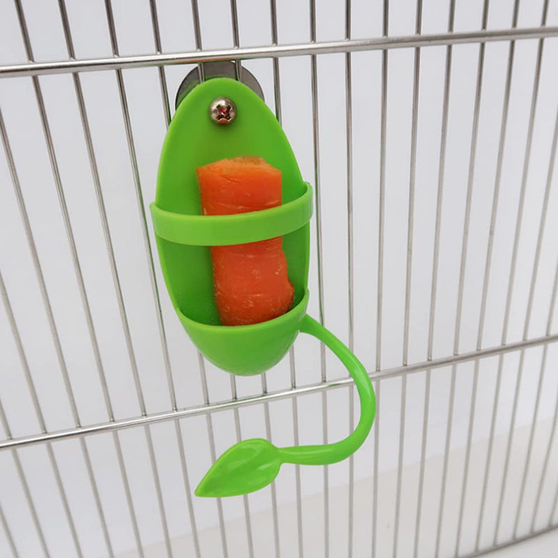 2pcs Bird Feeding Cup Rack Plastic Cuttlebone Holder,Bird Food Holder, Plastic Food Fruit Feeding Perch Stand Holder for Pet Bird Supplies Fruit Vegetable Storage Stands - PawsPlanet Australia