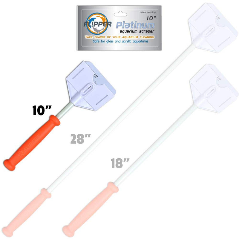 FL!PPER Flipper Platinum Aquarium Hand Scraper Tool – Glass and Acrylic Fish Tank Cleaner – Aquarium Glass Cleaner Uses Credit Card or Hotel Key – Aquarium Glass Scraper with Serrated Blade 10" - PawsPlanet Australia