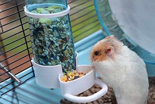 Old Tjikko Automatic Pet Feeder,Bird Hamster Small Animal Feeder, Automatic Feeding Device Water Dispenser for Hamster Bird Pigeon Parrots Mini Hedgehog with Holder 5.90x2.83x6.10in - PawsPlanet Australia