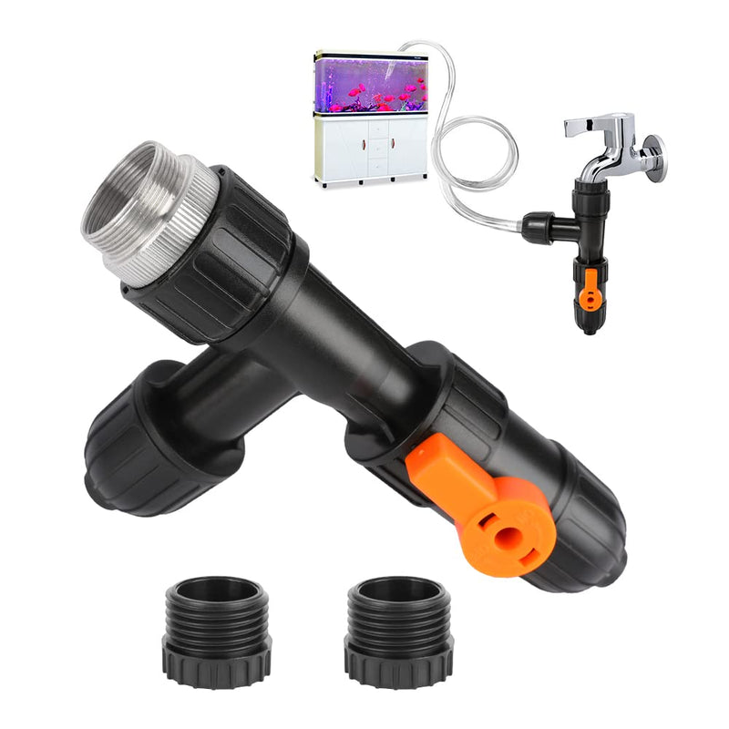 WIOR Water Changer Kit, 3 Pcs Aquarium Water Changer with 2 Faucet Nozzles Connectors Water Changer Replacement Parts for Fish Tank Cleaning - PawsPlanet Australia