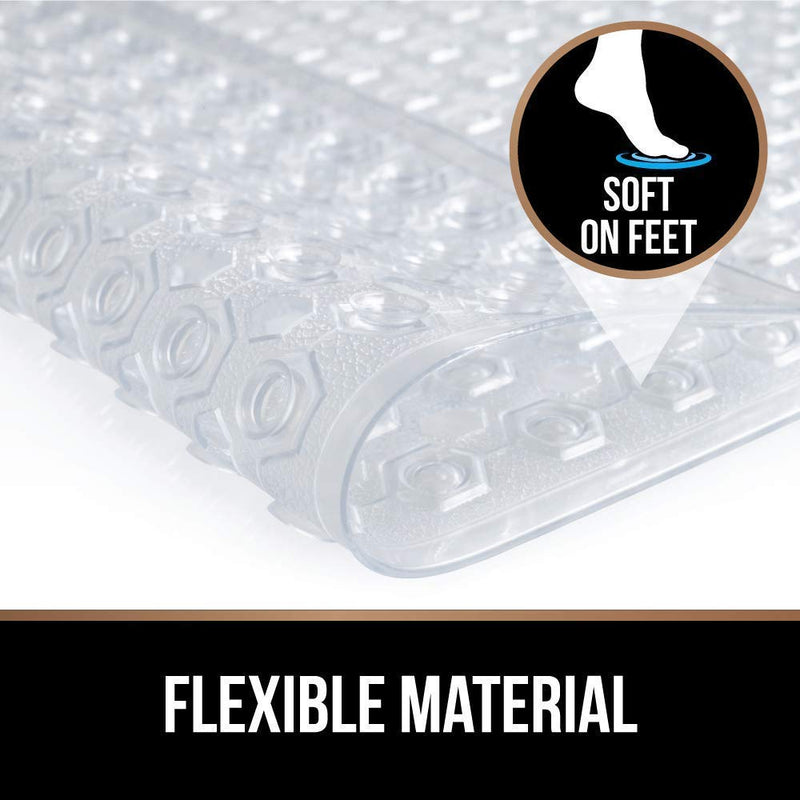 Gorilla Grip Bath Tub Mat and Shower Stall Mat, Both White, Bath Mat is Size 35x16 and Shower Mat is Size 21x21, 2 Item Bundle - PawsPlanet Australia