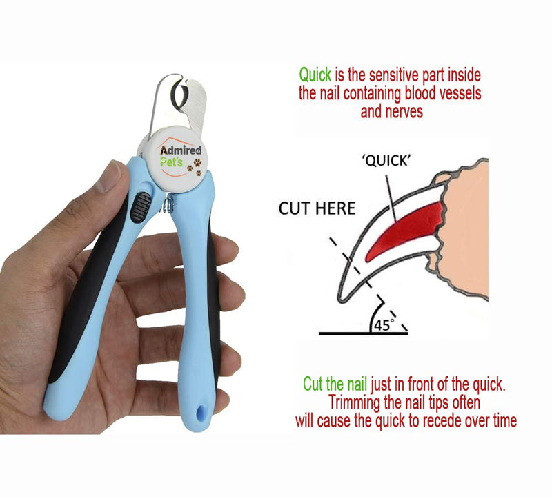 [Australia] - #1 Updated 2019 Dog Nail Clipper and Trimmer by Admired Pets - Razor Sharp Blades with Safety Guard to Avoid Over-Cutting - Non-Slip Handles for Safe, Easy Grooming at Home 