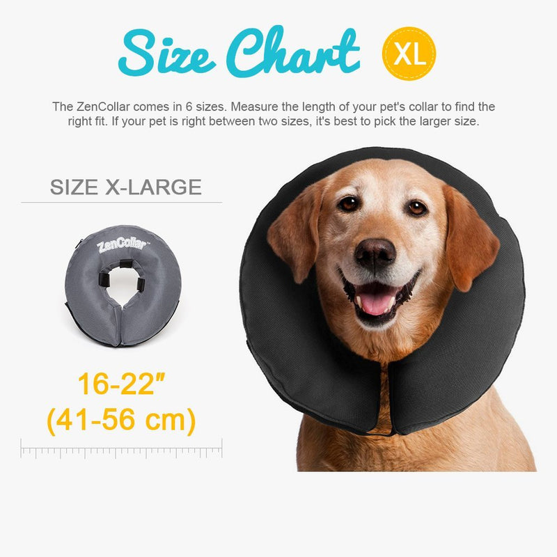[Australia] - ZenPet Pro Collar Comfy Pet E-Collar for Dogs X-Large Black 