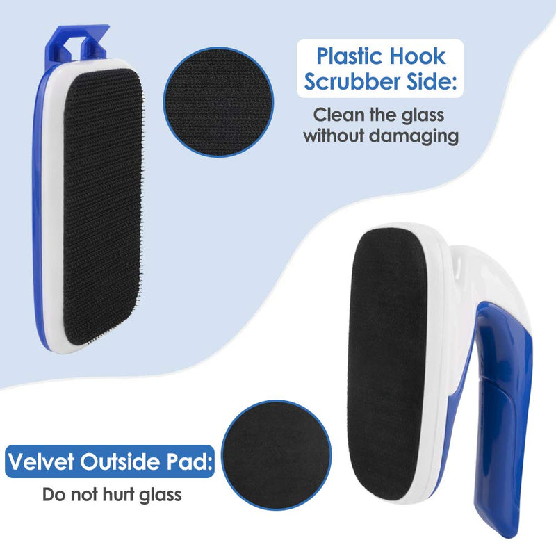 Lukovee Magnetic Aquarium Algae Scrapers Fish Tank Cleaner, Strong Magnet Scratch-Free Glass Cleaner Floating Aquatic Clean Brush with Easy Use Solid Handle S: L*W*H (3.7 x 1.6 x 2.7") - PawsPlanet Australia