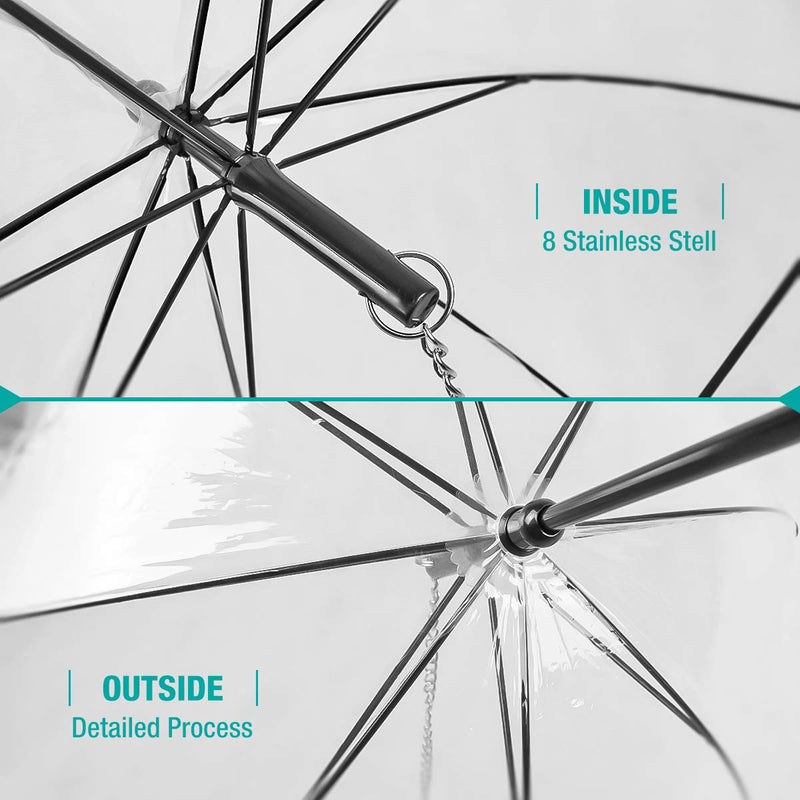 LESYPET Pet Umbrella, Dog Umbrella with Leash Folding Assembled Puppy Doggy Umbrella (Transparent) Gen-1 - PawsPlanet Australia