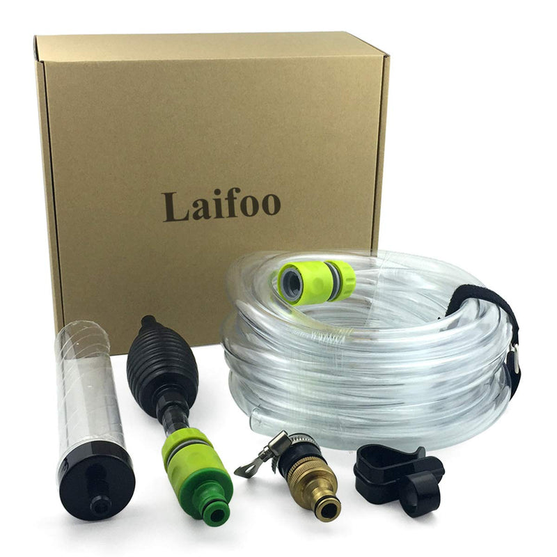 Laifoo 25ft Aquarium Vacuum Gravel Cleaner Fish Tank Cleaner Siphon Water Changer - PawsPlanet Australia
