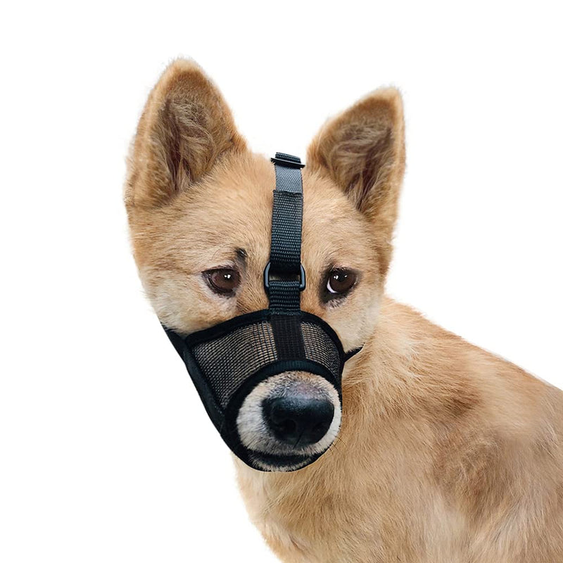 Phanindra Dog Muzzle Soft Muzzle Anti-Biting Barking Secure,Comfortable Breathable Prevent Falling Off Pets Muzzle for Small Medium Large Dogs Black - PawsPlanet Australia