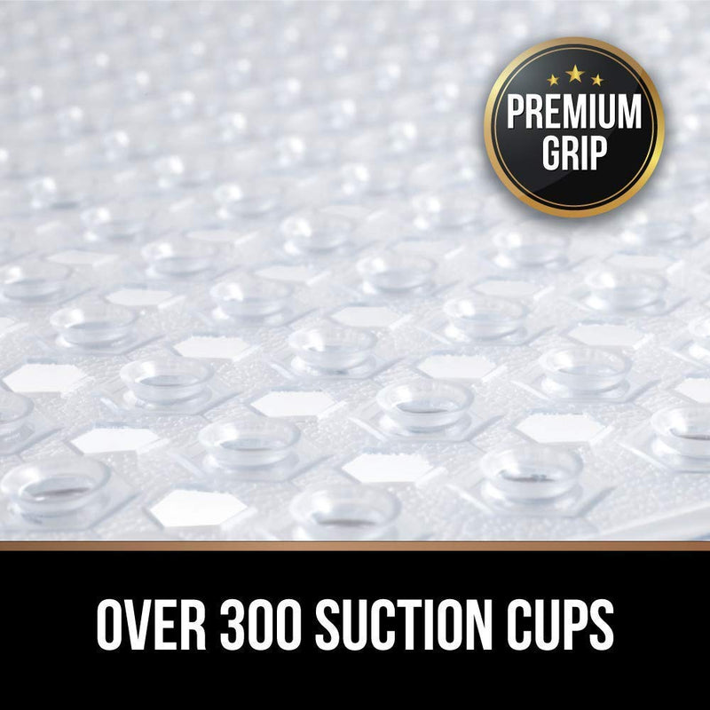 Gorilla Grip Bath Tub Mat and Shower Stall Mat, Both White, Bath Mat is Size 35x16 and Shower Mat is Size 21x21, 2 Item Bundle - PawsPlanet Australia