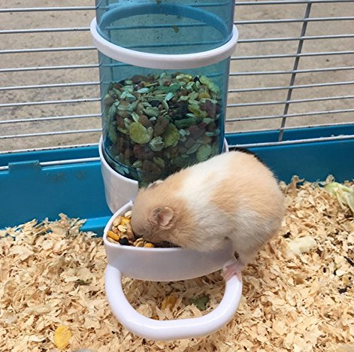 Old Tjikko Automatic Pet Feeder,Bird Hamster Small Animal Feeder, Automatic Feeding Device Water Dispenser for Hamster Bird Pigeon Parrots Mini Hedgehog with Holder 5.90x2.83x6.10in - PawsPlanet Australia