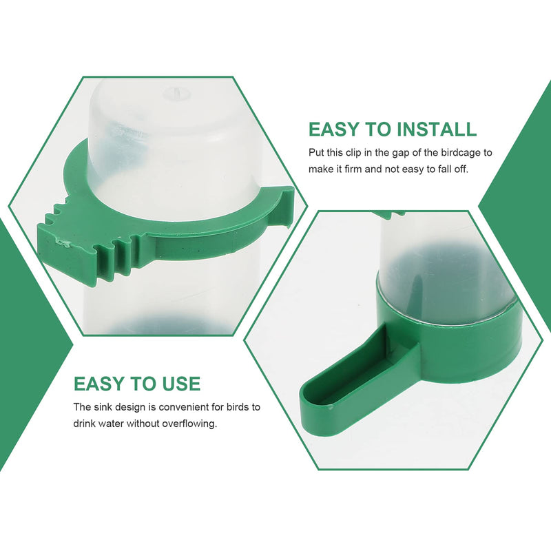 NUOBESTY Automatic Bird Water Dispenser, 10pcs Bird Feeder Drinker Waterer for Pigeon Quail Lovebirds Parrot Drinking Bottle |7X8.5CM - PawsPlanet Australia
