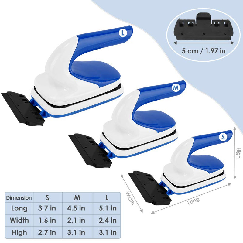 Lukovee Magnetic Aquarium Algae Scrapers Fish Tank Cleaner, Strong Magnet Scratch-Free Glass Cleaner Floating Aquatic Clean Brush with Easy Use Solid Handle S: L*W*H (3.7 x 1.6 x 2.7") - PawsPlanet Australia