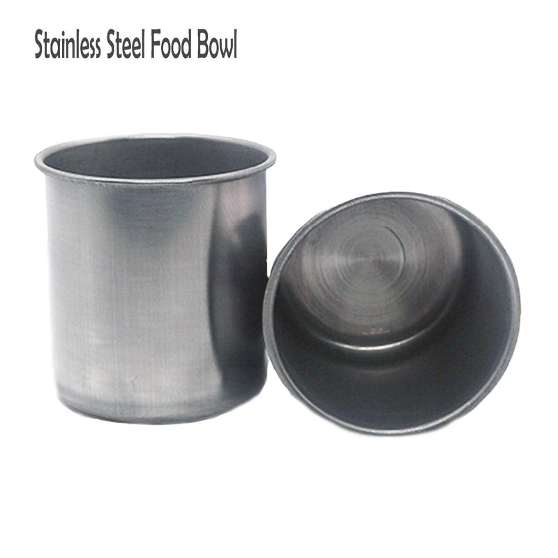 Tfwadmx Bird Food Stainless Steel Cups Wooden Perch Stand Hanging Feeder Bowls Feeding and Watering Supplies for Parakeets Conures Cockatiels Budgie Parrot - PawsPlanet Australia