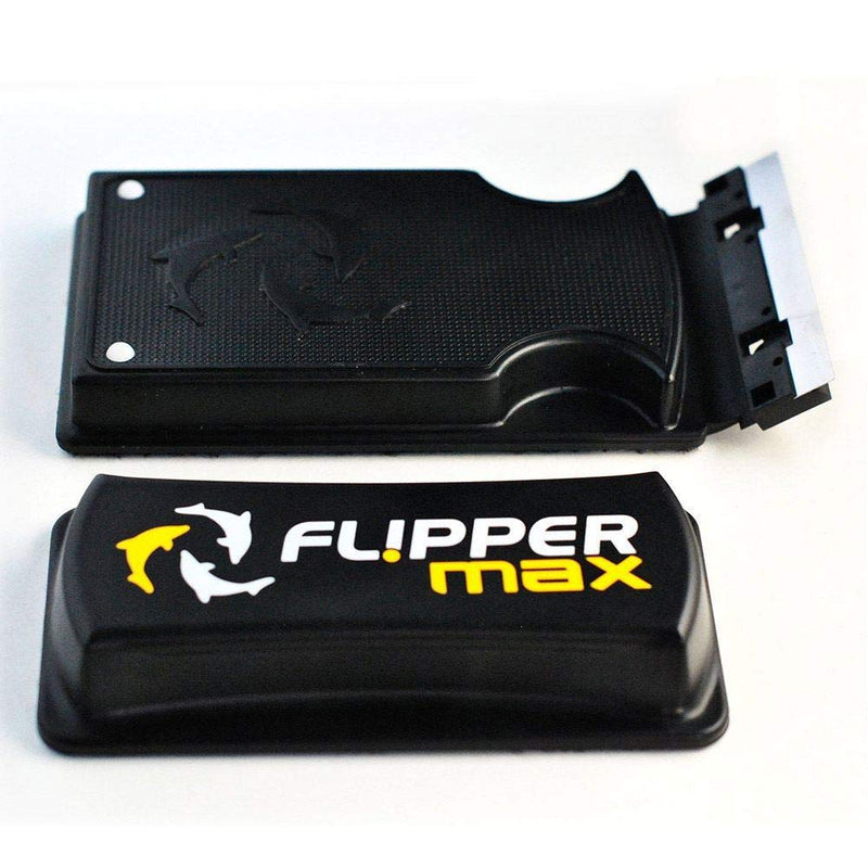 FL!PPER Flipper Cleaner- 2-in-1 Magnetic Aquarium Glass Cleaner - Fish Tank Cleaner - Scrubber & Scraper Aquarium Cleaning Tools – Fish Tank Cleaner, Max - PawsPlanet Australia