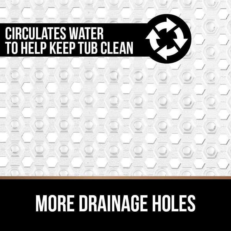 Gorilla Grip Bath Tub Mat and Shower Stall Mat, Both White, Bath Mat is Size 35x16 and Shower Mat is Size 21x21, 2 Item Bundle - PawsPlanet Australia