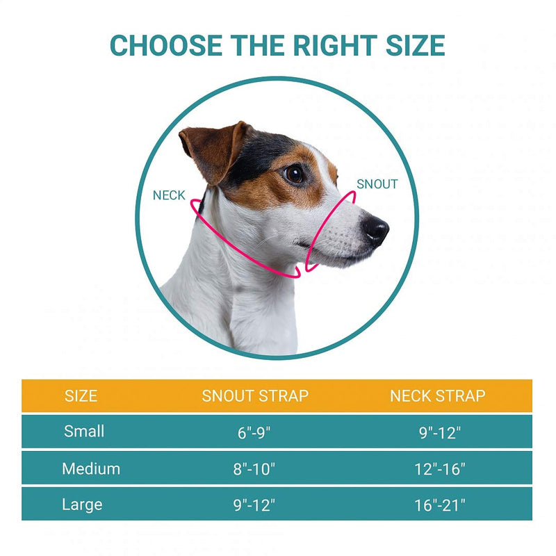 BRONZEDOG Soft Padded Dog Muzzle Adjustable Neoprene Comfort Bitting Chewing Pet Muzzles for Small Medium Large Dogs Puppy (Large, Snout Strap 9"-12", Mint Green) - PawsPlanet Australia