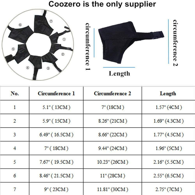 Cilkus Dog Muzzles Suit, 7 PCS Adjustable Breathable Safety Small Medium Large Extra Dog Muzzles for Anti-Biting Anti-Barking Anti-Chewing Safety Protection Black - PawsPlanet Australia