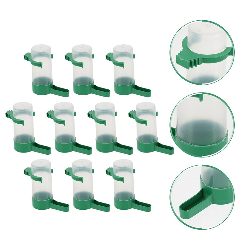 NUOBESTY Automatic Bird Water Dispenser, 10pcs Bird Feeder Drinker Waterer for Pigeon Quail Lovebirds Parrot Drinking Bottle |7X8.5CM - PawsPlanet Australia