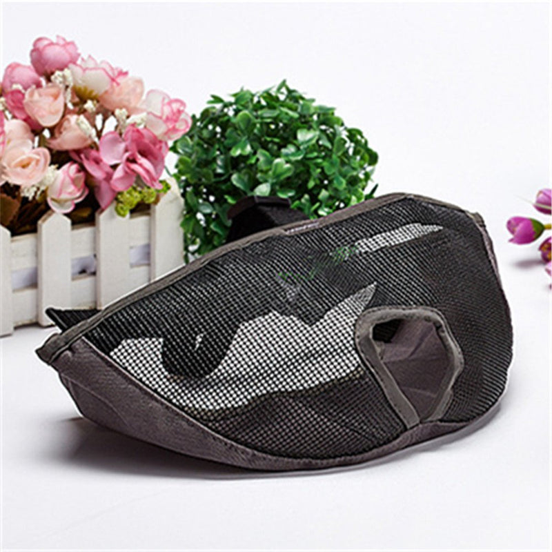 JYHY Short Snout Dog Muzzles- Adjustable Breathable Mesh Bulldog Muzzle for Biting Chewing Barking Training S(9"-12") Grey - PawsPlanet Australia