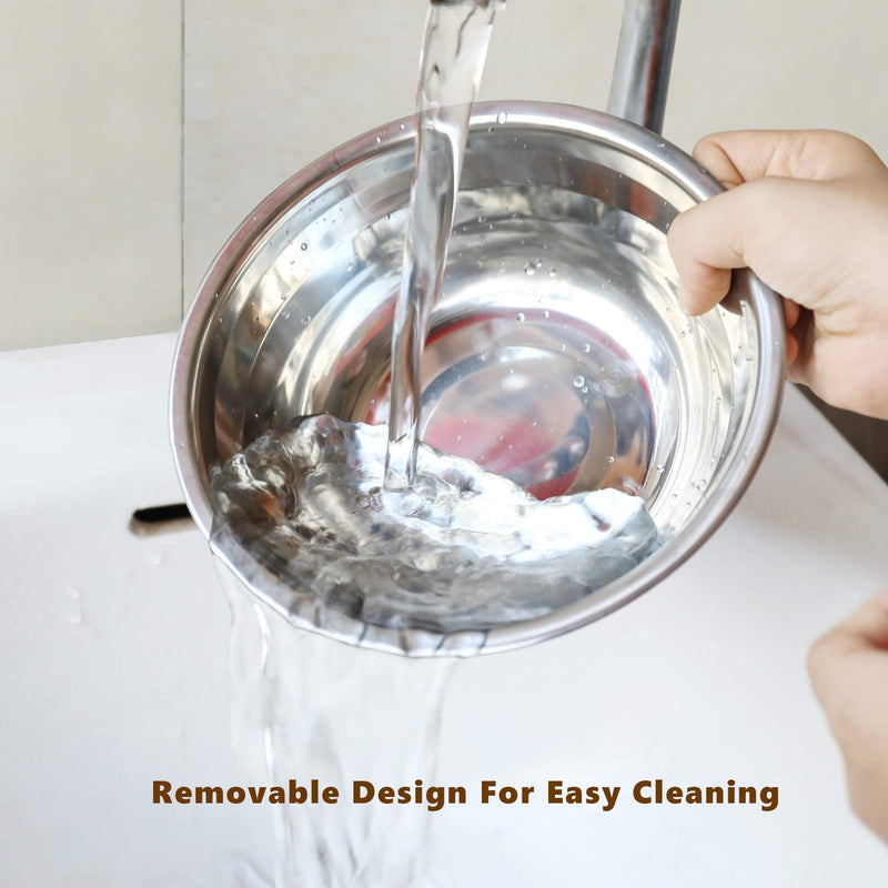 Dog Bowls Double Stainless Steel Dog Water and Food Bowls with Non-Slip Resin Station, Pet Feeder Bowls for Puppy Medium Dogs Cats - PawsPlanet Australia