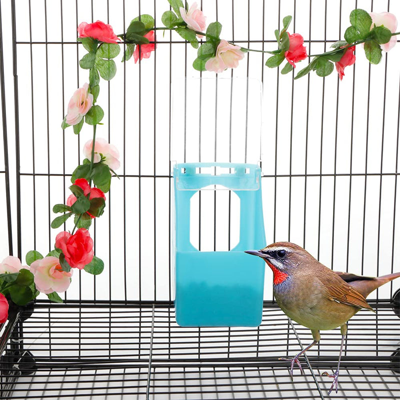 2 Pcs Pigeon Plastic Feeder, Bird Food Feeding Hanging Box for Bird Poultry Pigeon Parrot Parakeet Budgie Cage (One Hole) - PawsPlanet Australia
