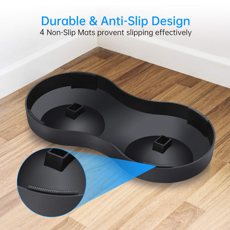 KANCHOU Elevated Cat Bowls for Food and Water 23 OZ Capacity 20°Tilted Stainless Steel cat Bowls for Small Size Dog and Puppy or cat Dishes Indoor (Double Bowl) Double Bowl - PawsPlanet Australia