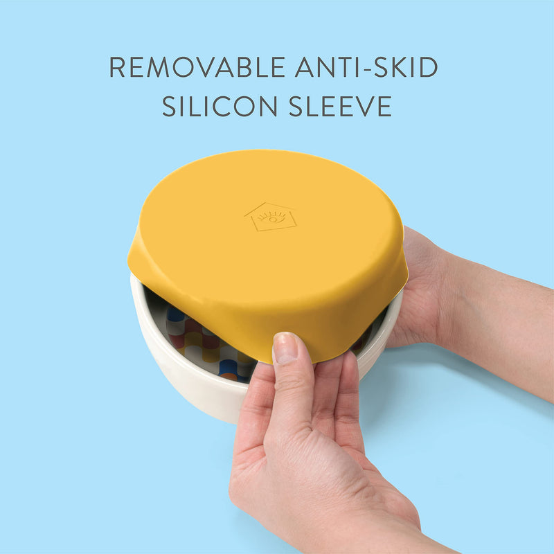 Now House for Pets by Jonathan Adler Duo Dog Bowl, Cute Ceramic Dog Food Bowl from Now House by Jonathan Adler for Water or Food, Available in Multiple Sizes Small Bargello - PawsPlanet Australia