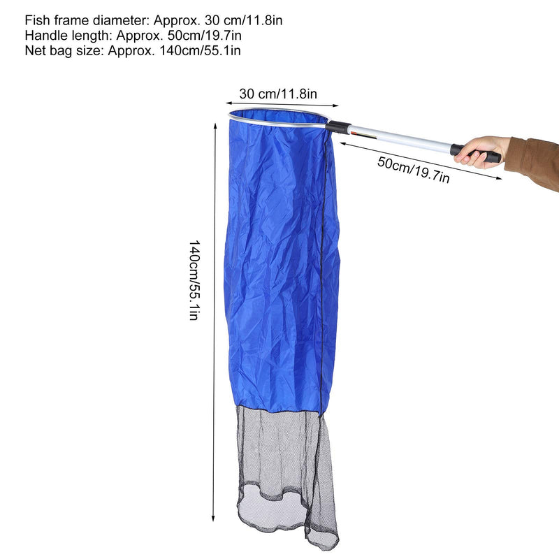 Zerodis Aquarium Fish Net, Waterproof Soft Fish Transfer Net Long Koi Tansfer Mesh Basket with 20-inch Long Handle for Medium Large Fish Spawning, Breeding, Care & Transfer Diameter 30CM - PawsPlanet Australia