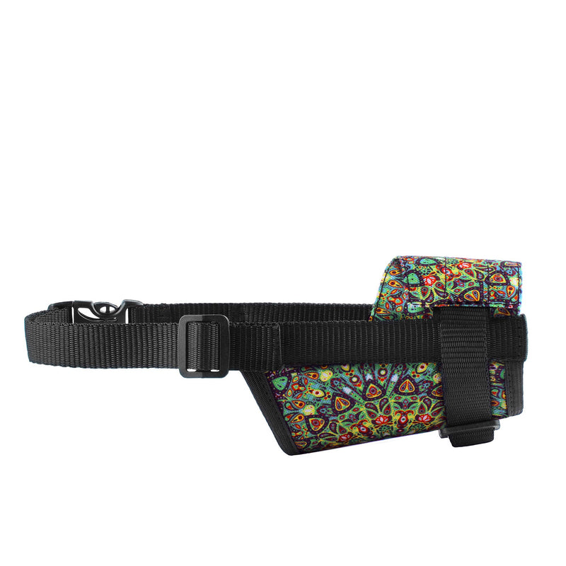 Murom Print Dog Muzzle for Small Medium Large Dogs Puppy Pattern Adjustable Pet Muzzles Anti Barking Biting Mouth Cover Mandala S - PawsPlanet Australia