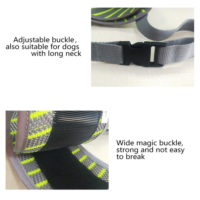 LIMINK Dog Muzzles for Large Dogs Biting Barking Chewing Secure Guard with Reflective Strips Adjustable Buckle Breathable Mesh (Gray) - PawsPlanet Australia