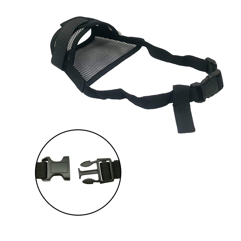 YAODHAOD Nylon Mesh Breathable Dog Mouth Cover, Quick Fit Dog Muzzle with Adjustable Straps,Pet Mouth Cover, to Prevent Biting and Screaming to Prevent Accidental Eating XL black - PawsPlanet Australia