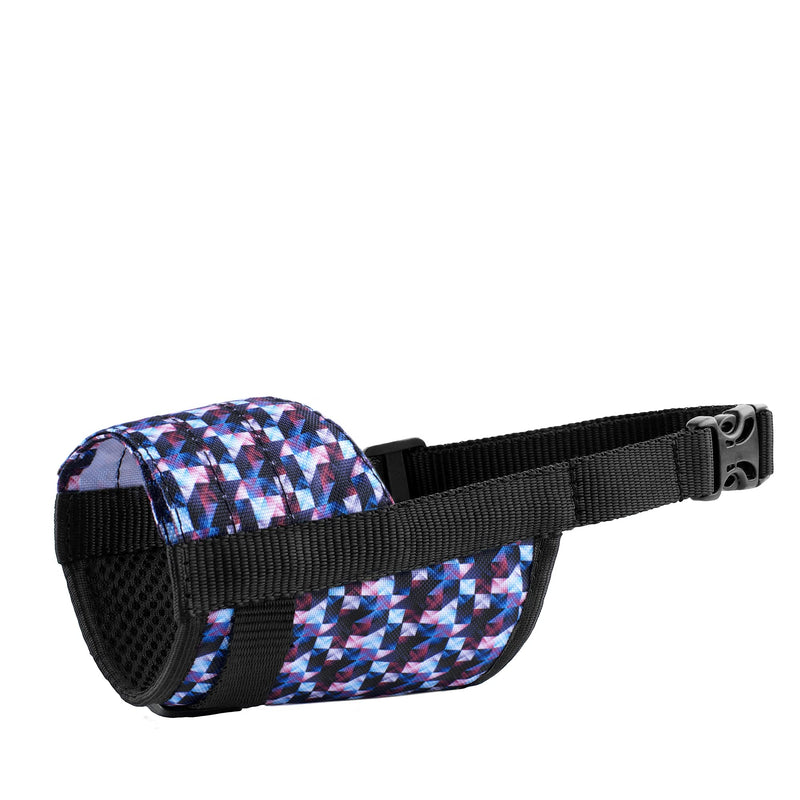 Murom Dog Muzzle Adjustable Nylon Soft Print Mouth Cover Design Pattern Anti Biting Barking Pet Muzzles Small Medium Large Brickwork S - PawsPlanet Australia