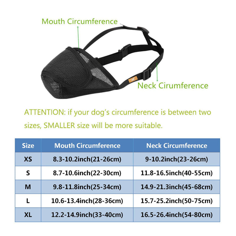 Dog Muzzle Mesh with Overhead Strap, No Lick Dog Mask Mouth Guard Muzzle for Dogs Prevent Biting Chewing L Black - PawsPlanet Australia