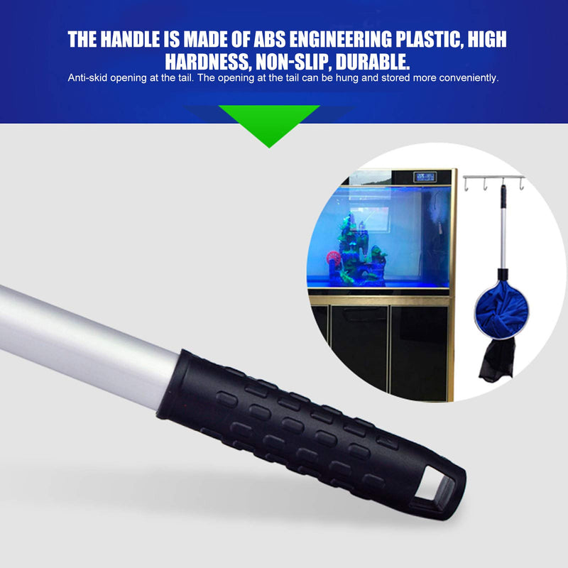 Zerodis Aquarium Fish Net, Waterproof Soft Fish Transfer Net Long Koi Tansfer Mesh Basket with 20-inch Long Handle for Medium Large Fish Spawning, Breeding, Care & Transfer Diameter 30CM - PawsPlanet Australia