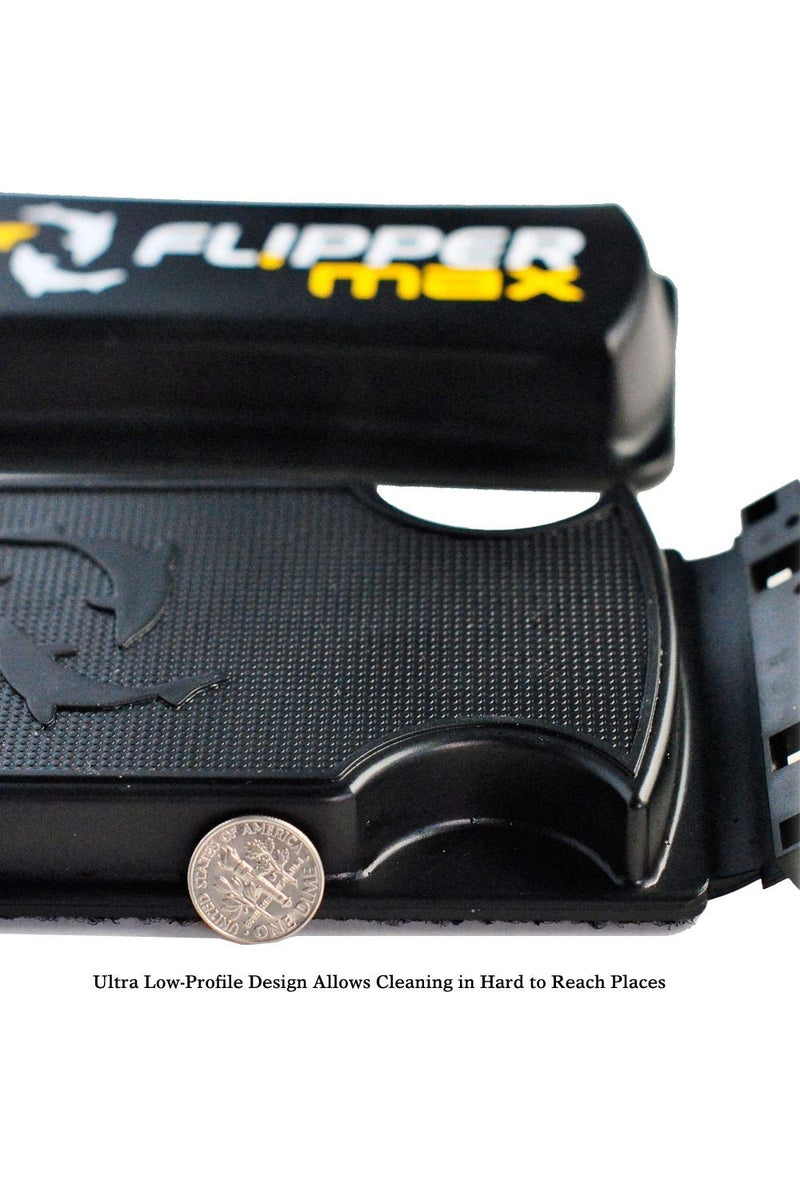 FL!PPER Flipper Cleaner- 2-in-1 Magnetic Aquarium Glass Cleaner - Fish Tank Cleaner - Scrubber & Scraper Aquarium Cleaning Tools – Fish Tank Cleaner, Max - PawsPlanet Australia