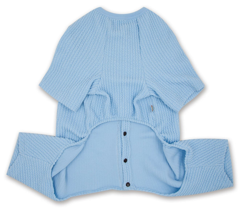 Touchdog 'Ciesta-Luxe' Designer Full Body Thermal Pet Dog Jumpsuit Pajamas Blue X-Small - PawsPlanet Australia