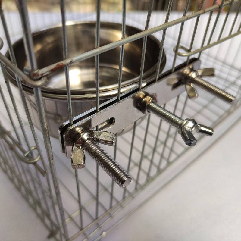 BobbyPet Multi-use Birds Food and Water Feeder No-Tipping Stainless Steel Suit for Birds and Small Animals. (2 Pack) - PawsPlanet Australia