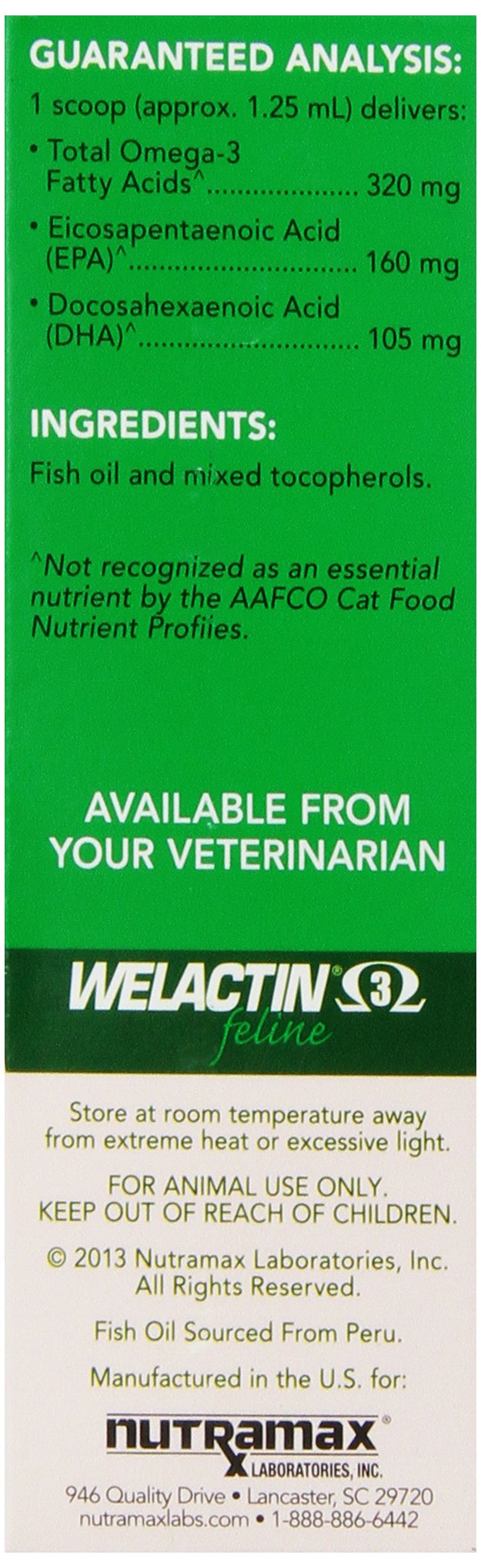 Nutramax Welactin Omega3 Fish Oil Skin and Coat Health Supplement