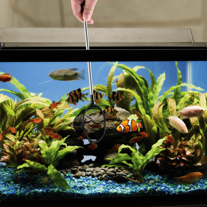 Mogoko Fine Mesh Telescopic Aquarium Fish Net with Extendable Long Handle for Fish Tank Small - PawsPlanet Australia