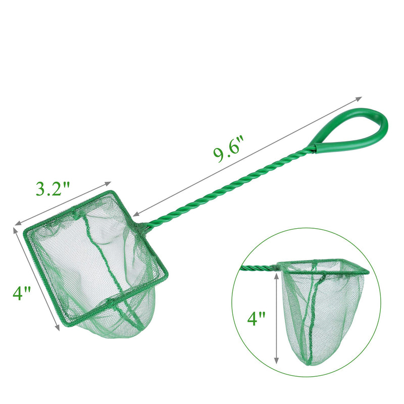Mogoko 2 Pack Fish Net, Multi-Size Fine Mesh Aquarium Net with Long Plastic Handle for Fish Tank Small - PawsPlanet Australia