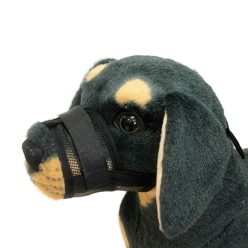 YAODHAOD Nylon Mesh Breathable Dog Mouth Cover, Quick Fit Dog Muzzle with Adjustable Straps,Pet Mouth Cover, to Prevent Biting and Screaming to Prevent Accidental Eating XL black - PawsPlanet Australia