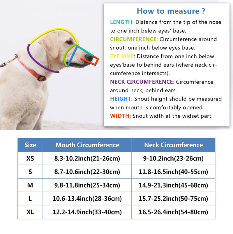 Dog Muzzle Mesh Mask with Velcro for Small, Medium and Large Dogs, Anti Biting, Barking and Chewing, Ajustable and Breathable XS Basic-Black - PawsPlanet Australia