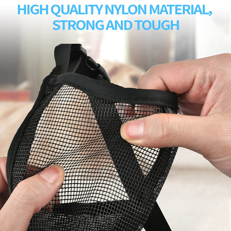 catadog Drinkable Dog Muzzle with Adjustable Collar for Small/Medium/Large Pets, Breathable Nylon Soft Dog Muzzles for Anti-Listlessness Biting Barking Licking XS Black - PawsPlanet Australia