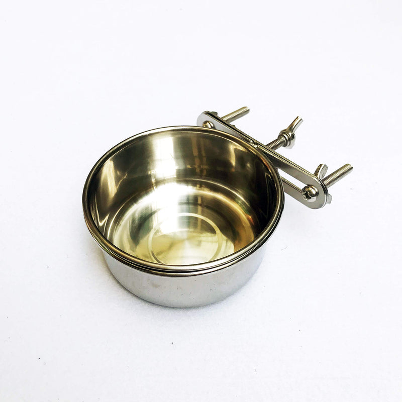 BobbyPet Multi-use Birds Food and Water Feeder No-Tipping Stainless Steel Suit for Birds and Small Animals. (2 Pack) - PawsPlanet Australia