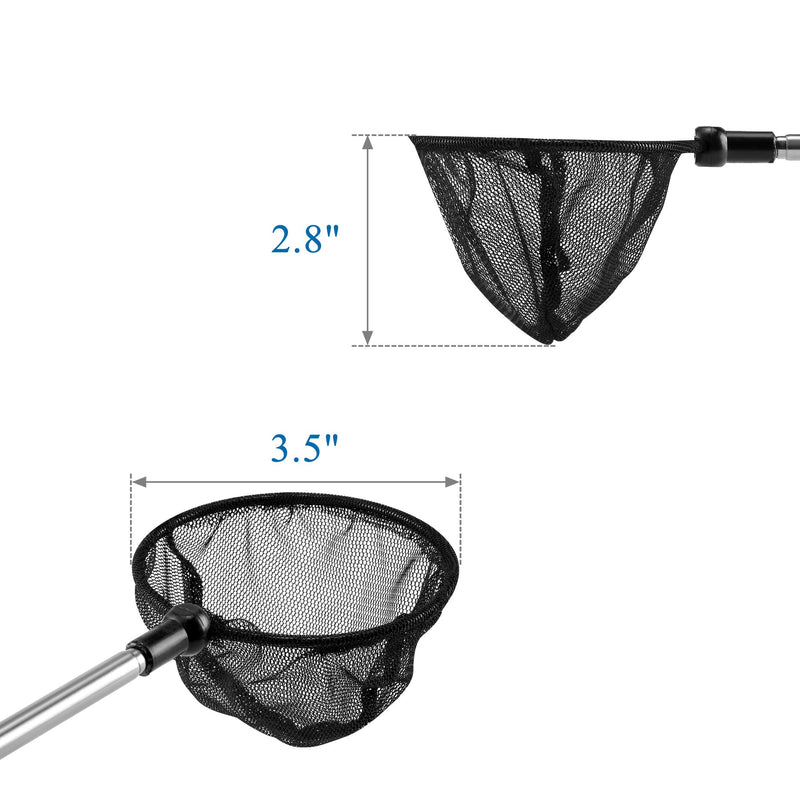 Mogoko Fine Mesh Telescopic Aquarium Fish Net with Extendable Long Handle for Fish Tank Small - PawsPlanet Australia