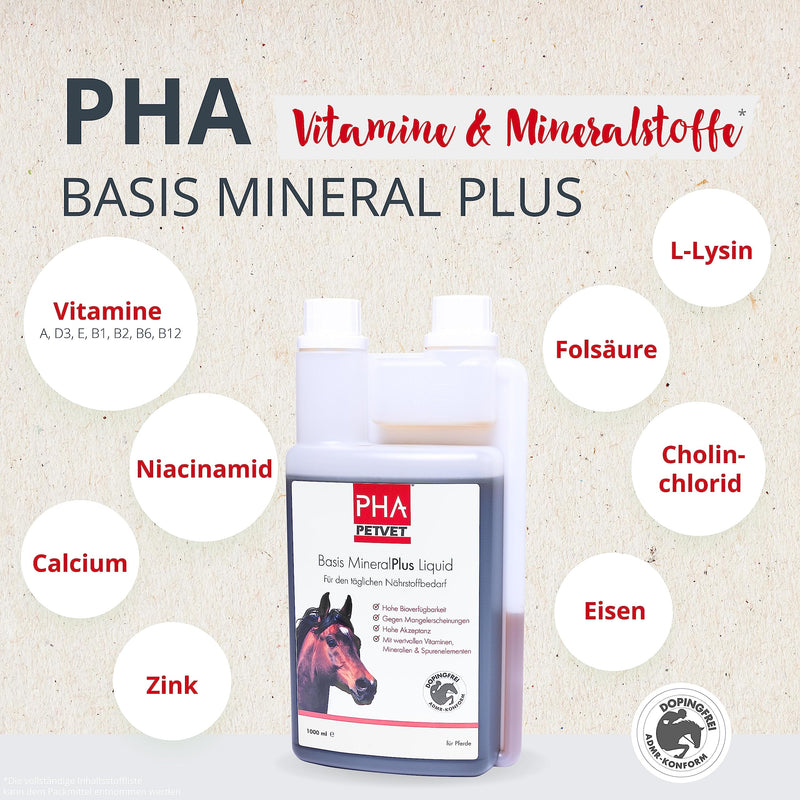 PHA Basis MineralPlus Liquid for horses multi vitamins and minerals
