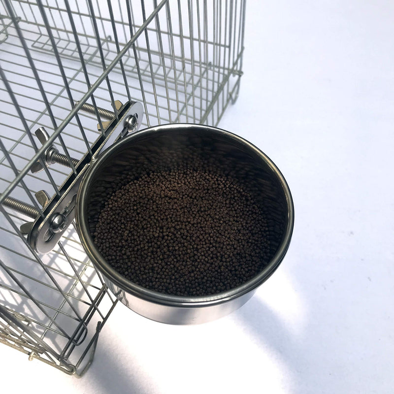 BobbyPet Multi-use Birds Food and Water Feeder No-Tipping Stainless Steel Suit for Birds and Small Animals. (2 Pack) - PawsPlanet Australia